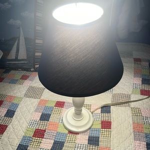 Cute lamp with blue lampshade